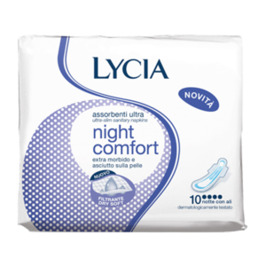 LYCIA Assorbenti Ultra Night Comfort notte con ali - 10 pz
