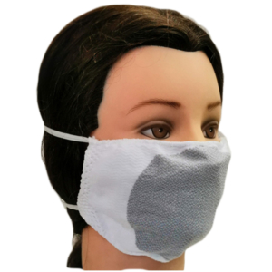 Mascherina Protettiva Filtrante Antistatica ed Idrorepellente in Carbonio - Lavabile 10 cicli
