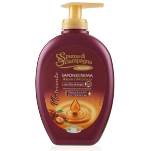 Spuma di Sciampagna SAPONE CREMA Argan e Patchouli Antibatterico 250ml