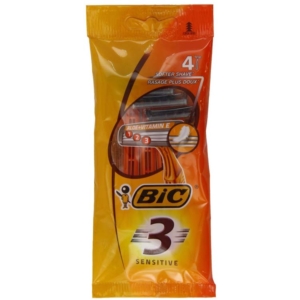 4 lamette tre lame BIC 3 SENSITIVE usa e getta