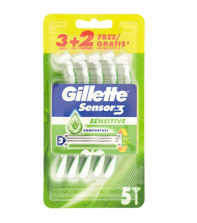 Gillette Rasoi Usa e getta Sensor 3 (confezione 4+2 pezzi) - Prodotti per  l'Igiene Personale