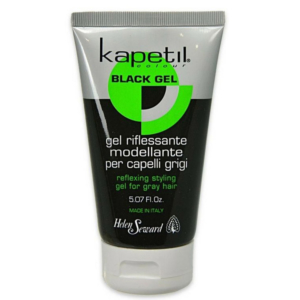 KAPETIL BLACK GEL Riflessante Modellante gel capelli grigi 150ml