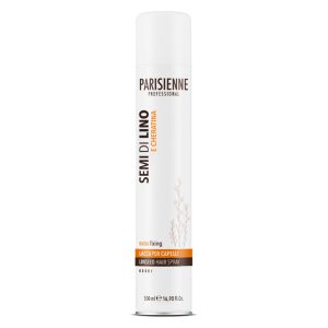 PARISIENNE SEMI DI LINO & CHERATINA Lacca per Capelli Fissaggio Forte Spray 500ml