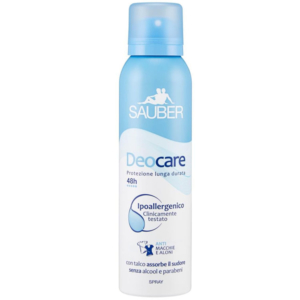 SAUBER DEOCARE deodorante spray protezione lunga durata 150ml MAXI FORMATO