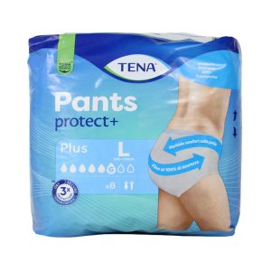 TENA PANTS PROTECT+ PLUS Mutandine assorbenti unisex 100-135cm - large L - 8pz