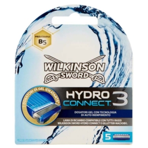 5 lame di ricambio WILKINSON SWORD HYDRO CONNECT 3 ricariche rasoio