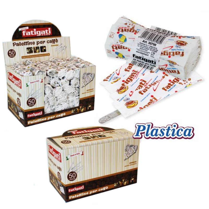 FATIGATI Palettine per caffè imbustate singolarmente in plastica - BOX 5500  pz - Il Mio Store