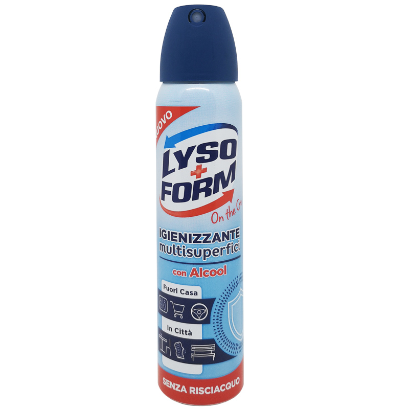 LYSOFORM On the Go Igienizzante Multisuperfici con Alcool spray senza  risciacquo 75ml - Il Mio Store