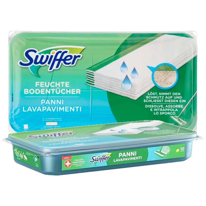 Swiffer Lavapavimenti Wet 10 Panni Umidi