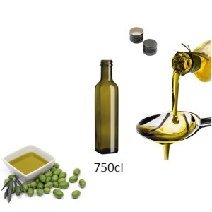 AMBROSIO Bottiglie Marasca Uvag Per Olio + Tappi A Vite - Varie Misure - 750cl - Pz 20