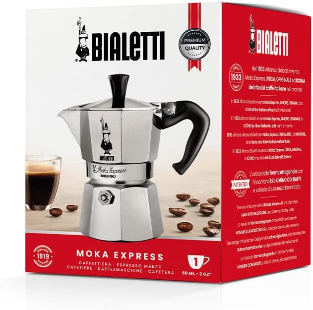 BIALETTI MOKA EXPRESS Caffettiera in alluminio 1 tazza - Il Mio Store