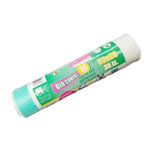 SACCOBELLO SACCHI BIO Pattumiera con manici resistenti PICCOLI 53x60cm 35lt. - 10 pezzi