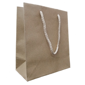 BUSTE Shopper in CARTA KRAFT NATURE marrone 157gr 27 x 37 + 12cm busta regalo grande – 12pz