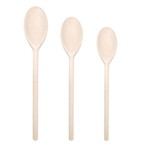 Tris POSATE IN LEGNO cucchiai diverse lunghezze DEMOLLI casalinghi