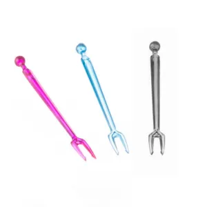 FORCHETTINE SNACK 2 PUNTE Monouso colorate 8cm - 3000pz