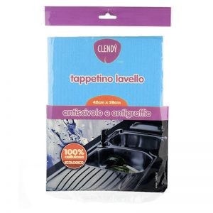 CLENDY tappetino lavello antiscivolo e antigraffio 42x28cm colori assortiti - Celeste