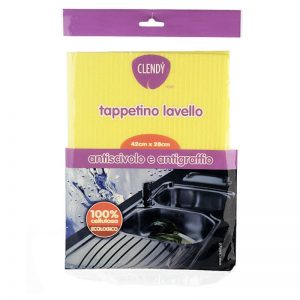 CLENDY tappetino lavello antiscivolo e antigraffio 42x28cm colori assortiti - Giallo