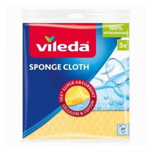 VILEDA SPONGE CLOTH panno assorbente biodegradabile - 3pz