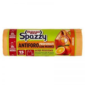 Domopak SPAZZY sacchi nettezza/immondizia antiforo profumati con manici ARANCIA 52x54cm – 360pz