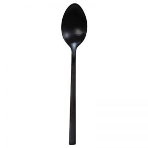 GOLD PLAST Mini Cucchiaino nero in polistirene 10cm - 50pz