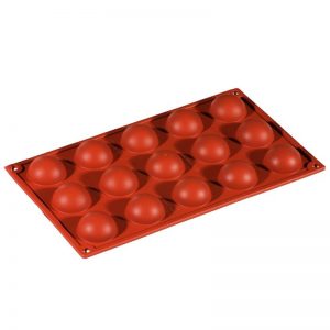 STAMPO in silicone MEZZA SFERA 15 impronte Ø mm 40x20h 17ml