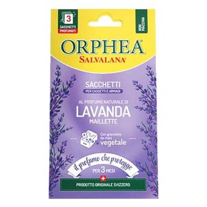 ORPHEA Salvalana Sacchetti per cassetti e armadi Lavanda maillette - 3 pz