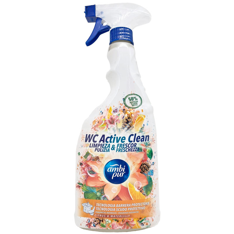 AMBI PUR WC ACTIVE CLEAN spray bagno pulizia e freschezza citrus