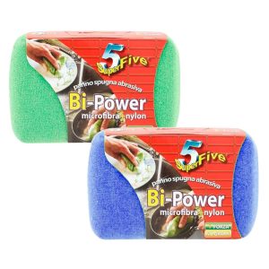 SUPERFIVE BI-POWER Pannospugna Abrasiva in microfibra e nylon - 12 pezzi