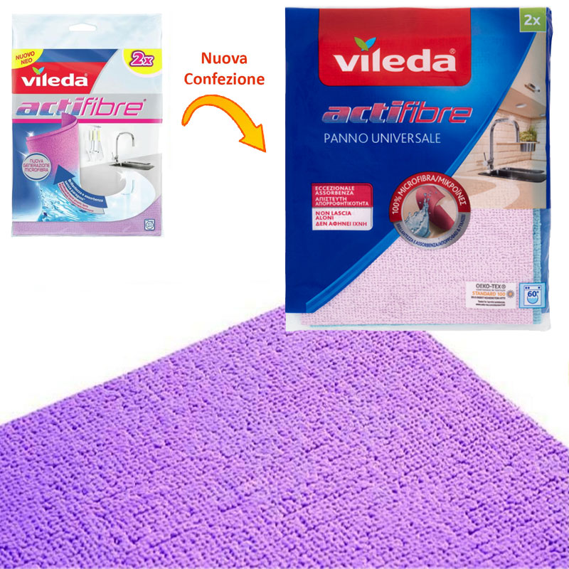 VILEDA ACTIFIBRE PANNO UNIVERSALE 2 PZ - PiùMe