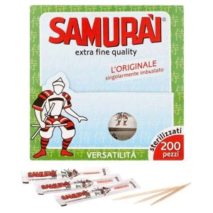 SAMURAI L'ORIGINALE STUZZICADENTI incartati singolarmente - 600 pezzi
