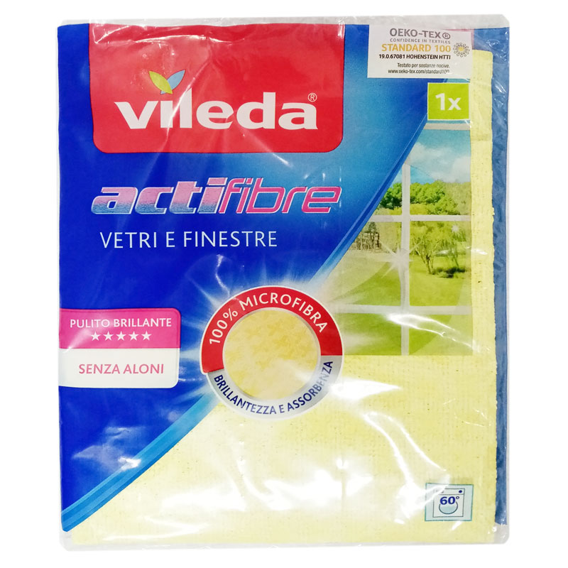 VILEDA actifibre VETRI E FINESTRE panno in microfibra 36 x 32 cm - Il Mio  Store