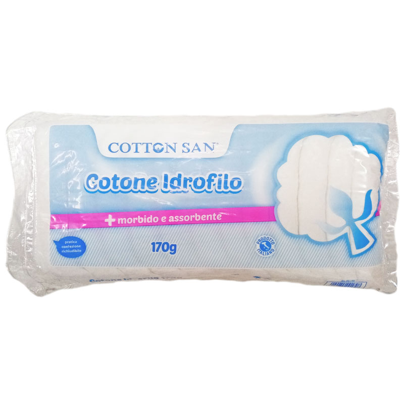 COTTON SAN cotone idrofilo morbido e assorbente 170g - 10pz - Il Mio Store