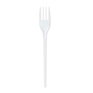 FORCHETTA IN PLASTICA monouso colore bianco -100pz