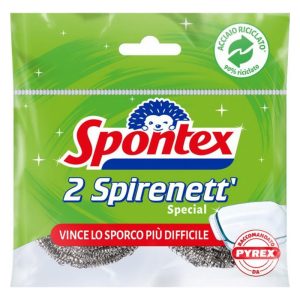 SPONTEX SPIRENETT' Spugna a spirale in Acciaio inossidabile - 60 pezzi