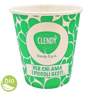 CLENDY BICCHIERINI DI CARTA biodegradabili monouso verdi 200cc - 300pz