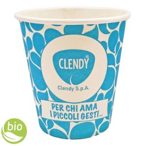 CLENDY BICCHIERINI DI CARTA biodegradabili monouso azzurri 200cc - 300pz