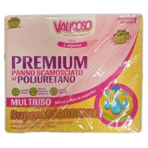 VALIDOSO linea Corposa PANNO SCAMOSCIATO al poliuretano multiuso 50 x 60 cm - 3pz