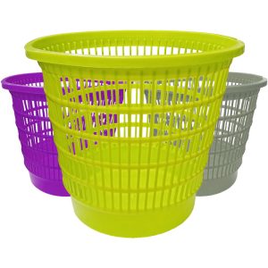 CESTINO GETTACARTE traforato in plastica Ø 25 x h 22,5 cm - 3pz