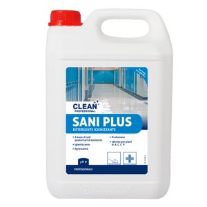 CLEAN PROFESSIONAL Sani Plus Detergente Igienizzante 5L - 2 pezzi