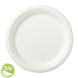 LULÙ BIO Piatti Frutta/Dessert in polpa di cellulosa biodegradabile Ø 18cm - 60pz