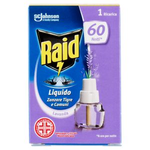 RAID 60 NOTTI liquido ricarica per diffusore anti zanzare LAVANDA 36ml - 6pz