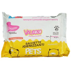 VALIDOSO pets SALVIETTE IGIENIZZANTI umidificate e profumate per cani gatti e cuccioli - 480pz