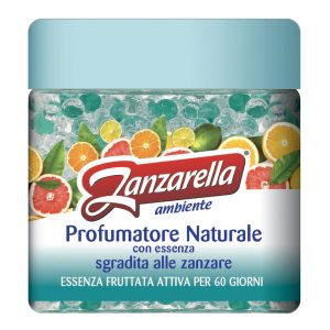 ZANZARELLA ambiente PROFUMATORE NATURALE AGRUMI in perle con essenza sgradita alle zanzare 170g - 3pz