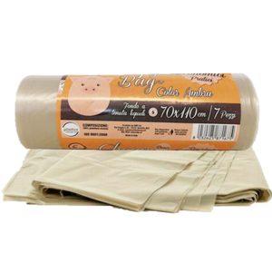 CHEAPY BAG Basic Color Ambra Sacchetti 70x110cm – 140 Pz