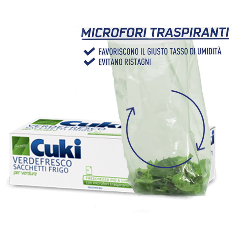 CUKY Verdefresco Sacchetti Frigo Microforati - 120 Pz - Il Mio Store