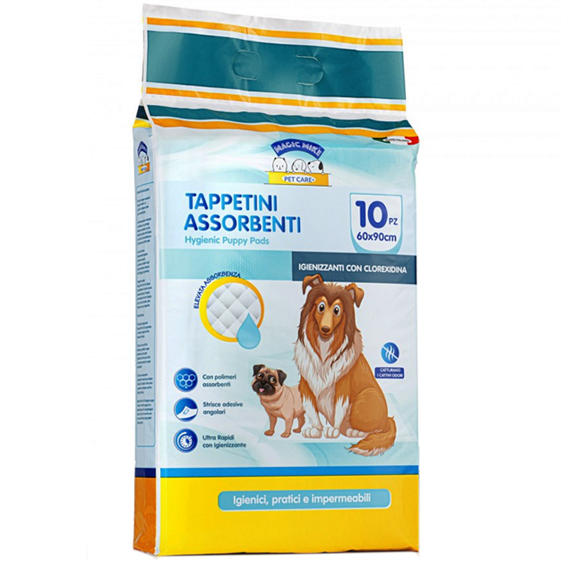 10 TAPPETINI ASSORBENTI 60X90 CM per CANI GATTI cucciolo impermebili  igienici