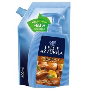 FELCE AZZURRA ecoricarica nutriente ambra e argan sapone liquido 500ml-pz12