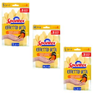 SPONTEX Guanti satinati senza felpatura - 12 paia