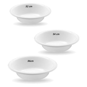 BD BRONZO catino bianco in plastica Ø 32cm / 34cm / 36cm - 3pz