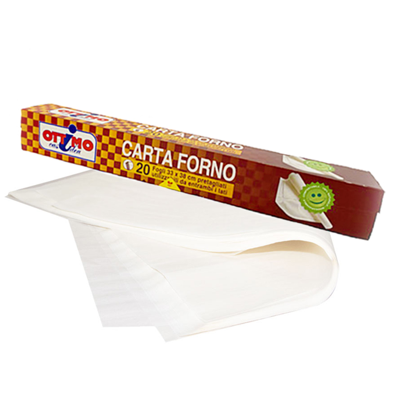 OTTIMO carta forno in 20 fogli pretagliati 33 x 38cm – Pz 24